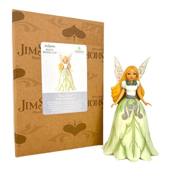 Jim Shore White Woodland Fancy Fairy Leaf Skirt Figurine NIB - Picture 1 of 10